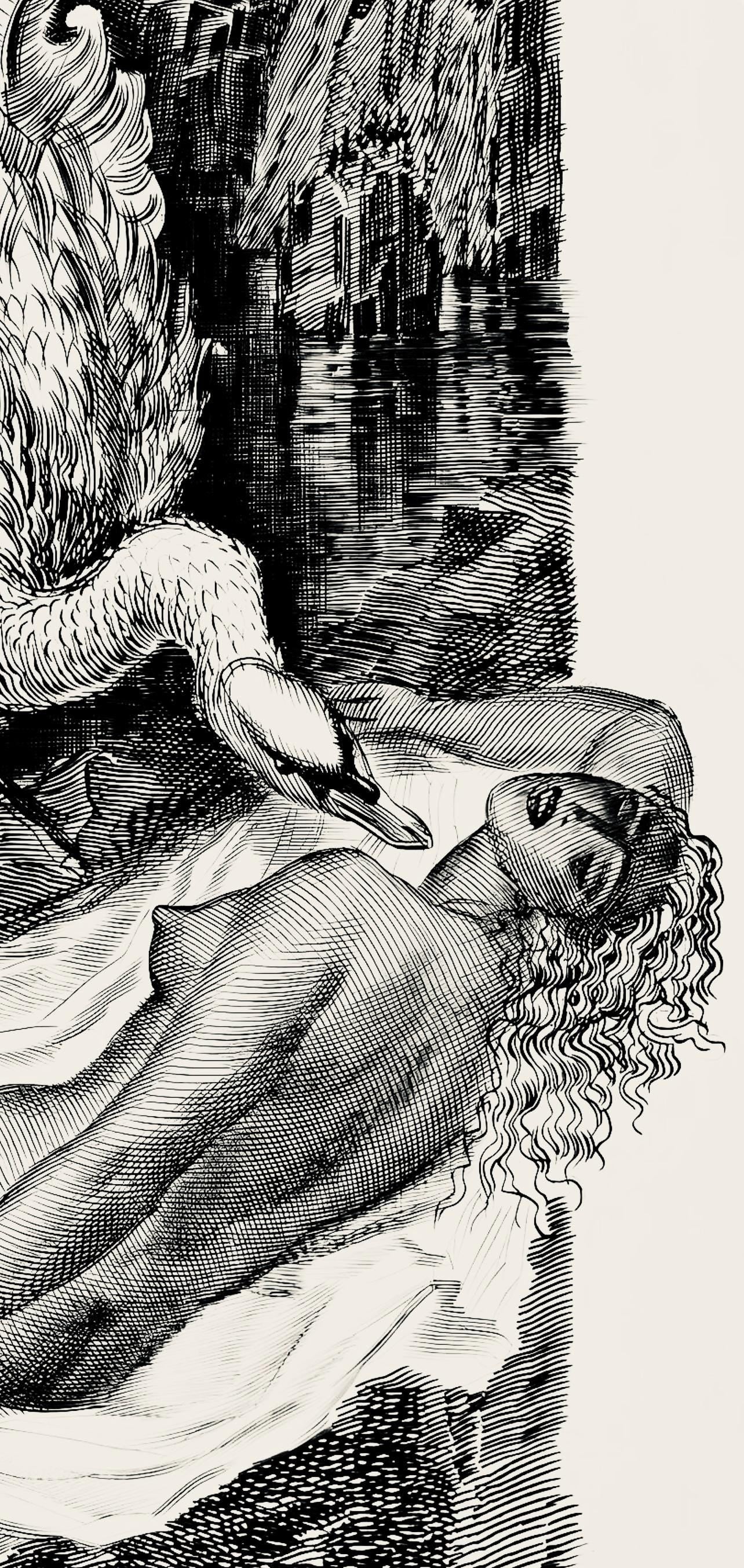 Albert Decaris, Composition, Portrait De A. Decaris, Engraving