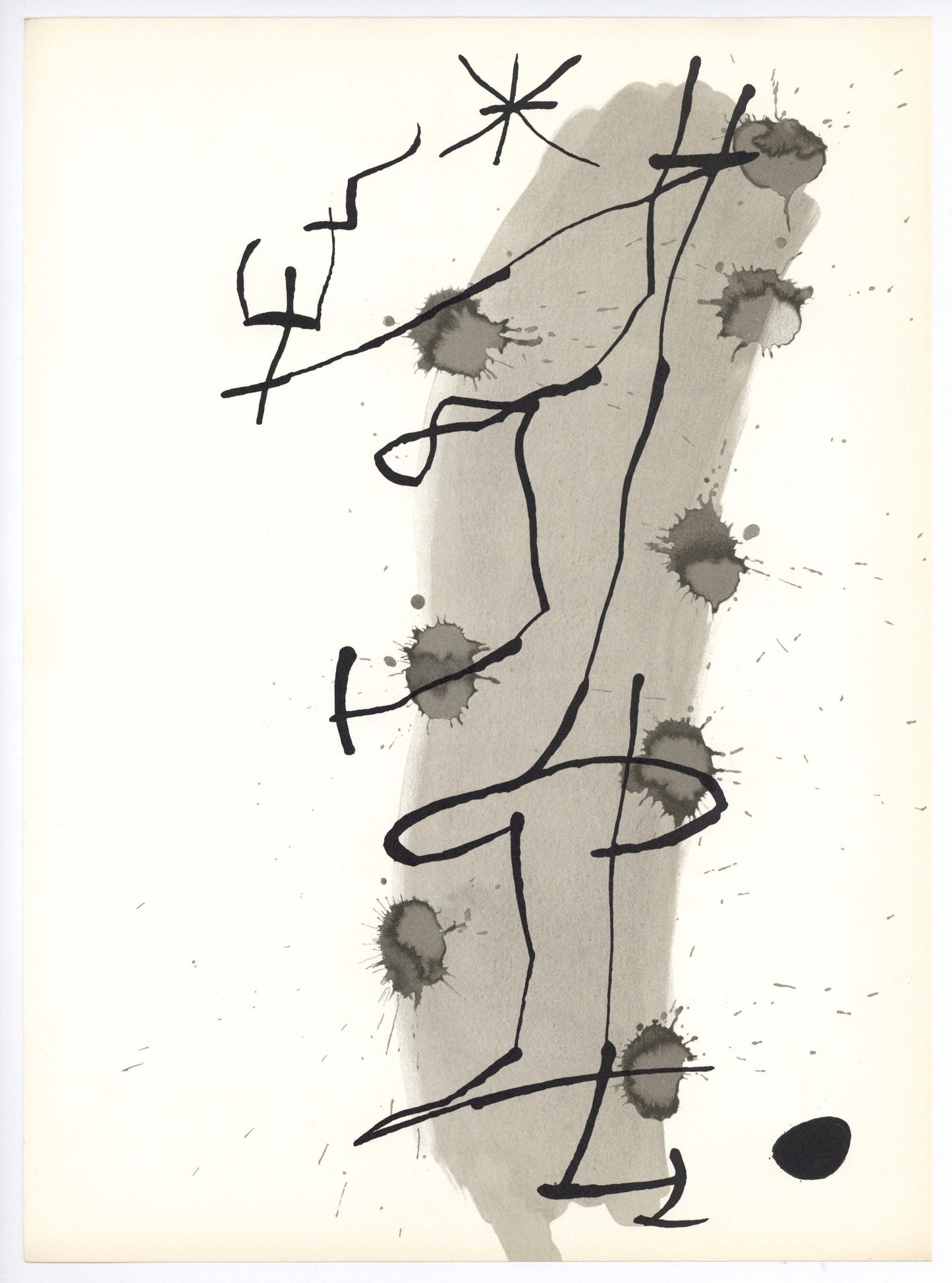 Joan Mir, Composition (Cramer 112; Mourlot 439-442), Derrire Le Miroir, Lithograph