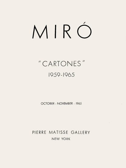 Joan Mir, Composition (Cramer 103; Mourlot 382-383), Mir Cartones 1956-1965, Lithograph