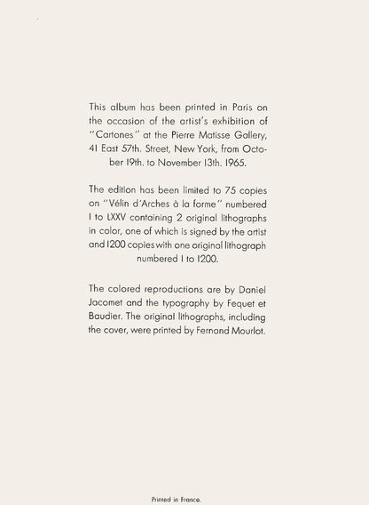 Joan Mir, Composition (Cramer 103; Mourlot 382-383), Mir Cartones 1956-1965, Lithograph