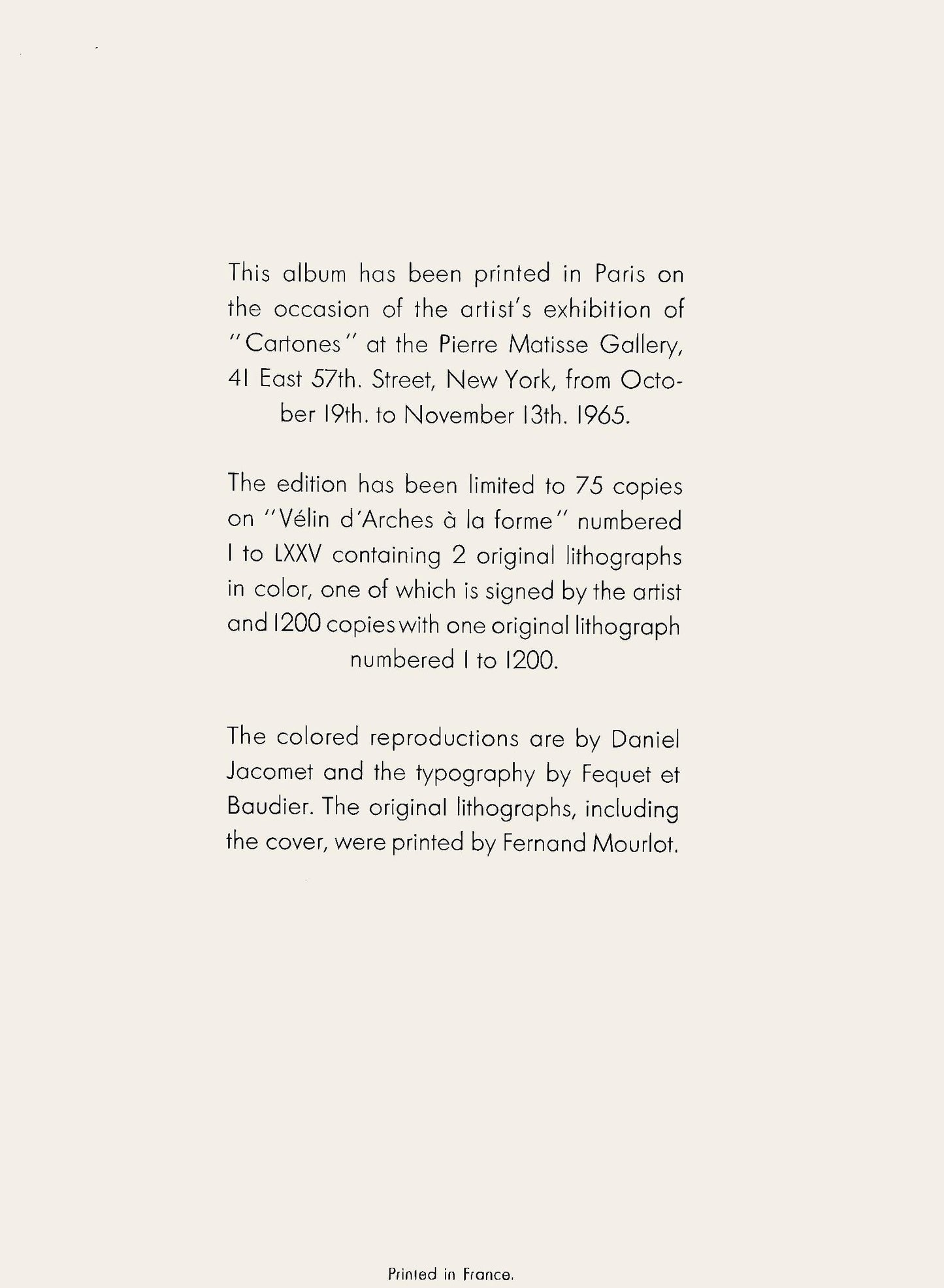 Joan Mir, Composition (Cramer 103; Mourlot 382-383), Mir Cartones 1956-1965, Lithograph