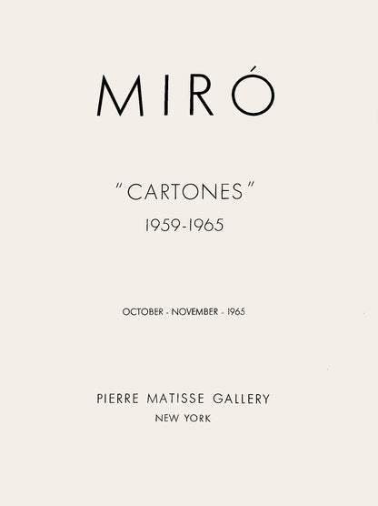 Joan Mir, Composition (Cramer 103; Mourlot 382-383), Mir Cartones 1956-1965, Lithograph