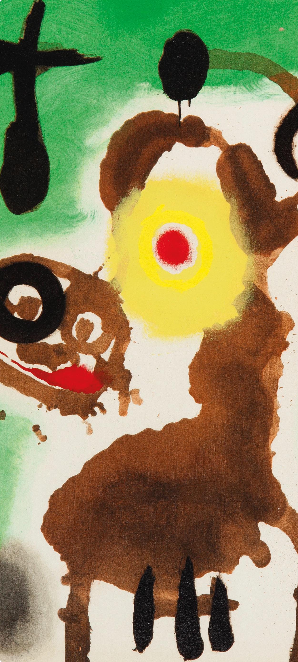 Joan Mir, Composition (Cramer 69; Dupin 292; Mourlot 286-294), Mir 1959-1960, Lithograph