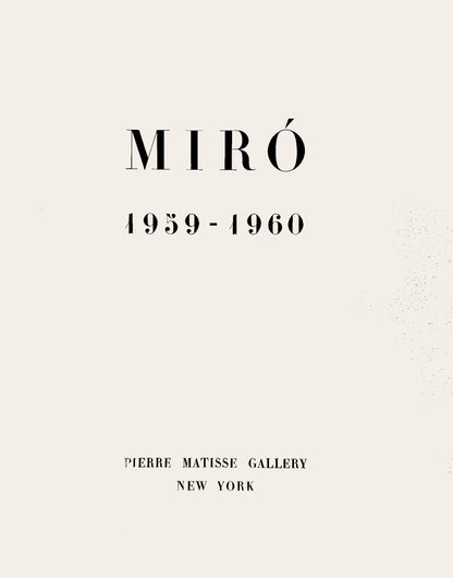 Joan Mir, Composition (Cramer 69; Dupin 292; Mourlot 286-294), Mir 1959-1960, Lithograph