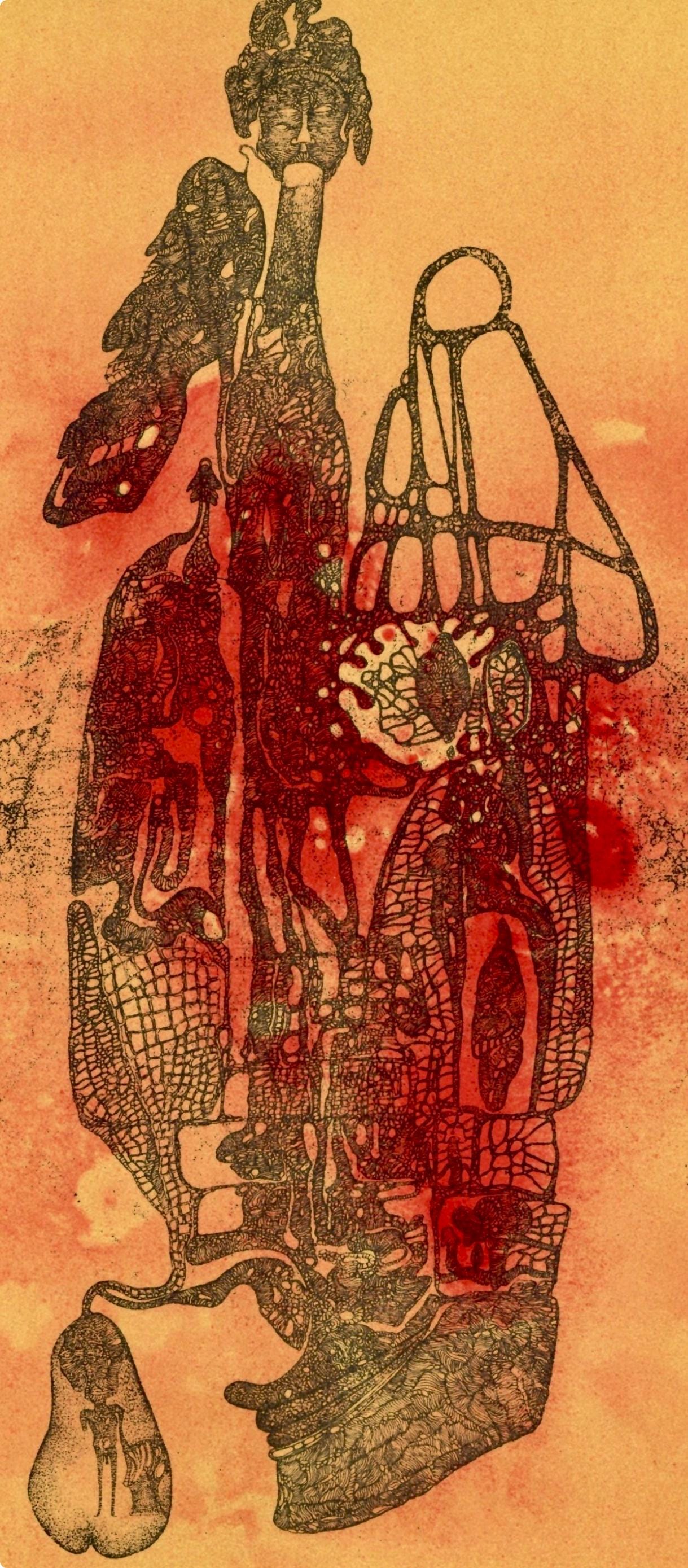 Fred Deux, Composition, Variations Sur L'Imaginaire, Lithograph