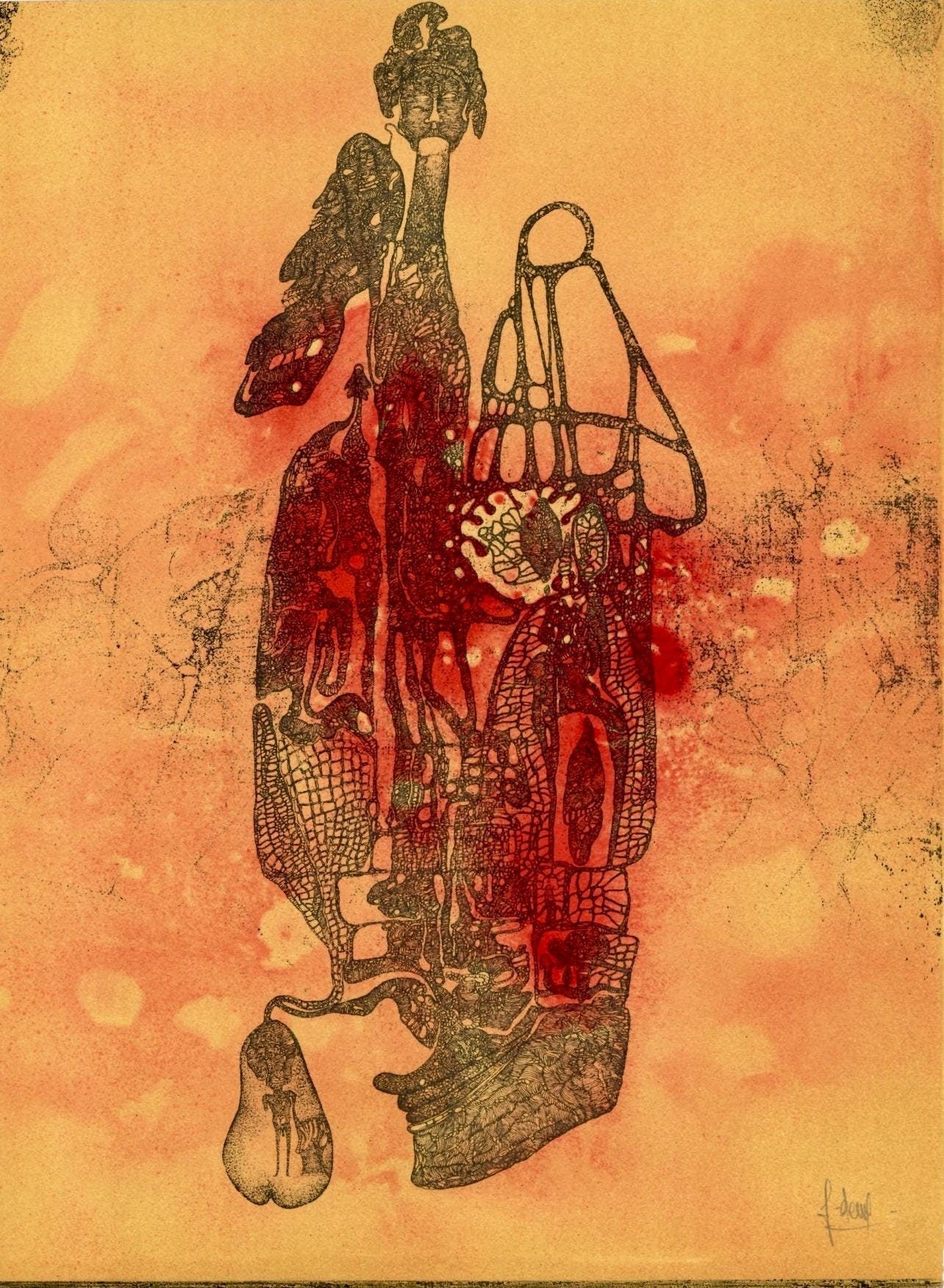 Fred Deux, Composition, Variations Sur L'Imaginaire, Lithograph