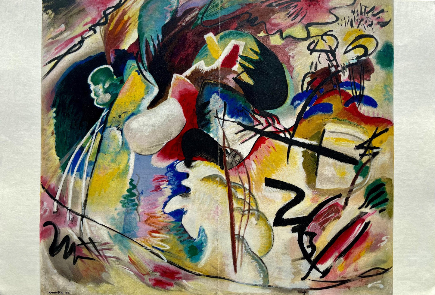 Wassily Kandinsky, Tableau Avec Formes Blanches, Derrire Le Miroir, Lithograph