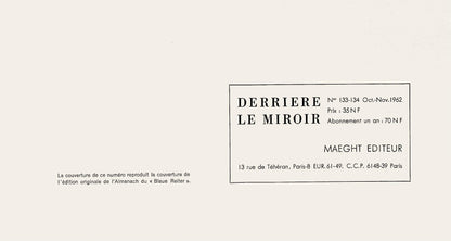 Franz Marc, Der Traum, Derrire Le Miroir, Lithograph