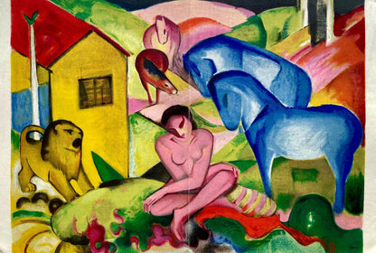 Franz Marc, Der Traum, Derrire Le Miroir, Lithograph