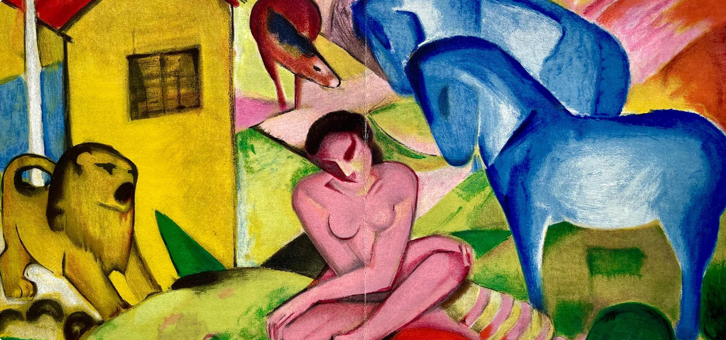 Franz Marc, Der Traum, Derrire Le Miroir, Lithograph