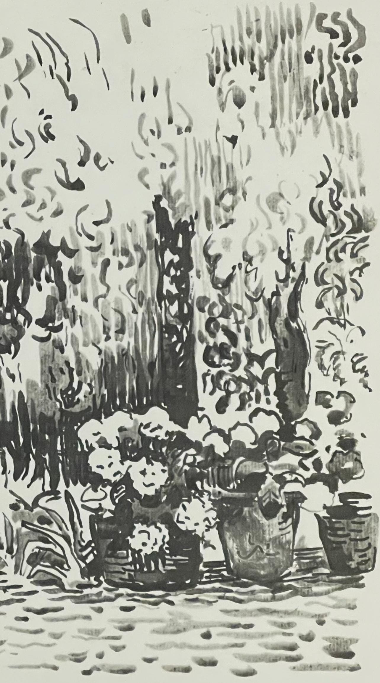 Paul Signac, St-Tropez. Le Jardin, Signac Dessins, Lithograph