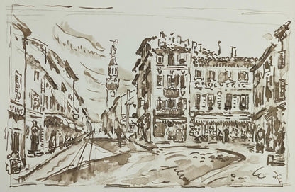 Paul Signac, Avignon. Le Motif De Jongkind, Signac Dessins, Lithograph