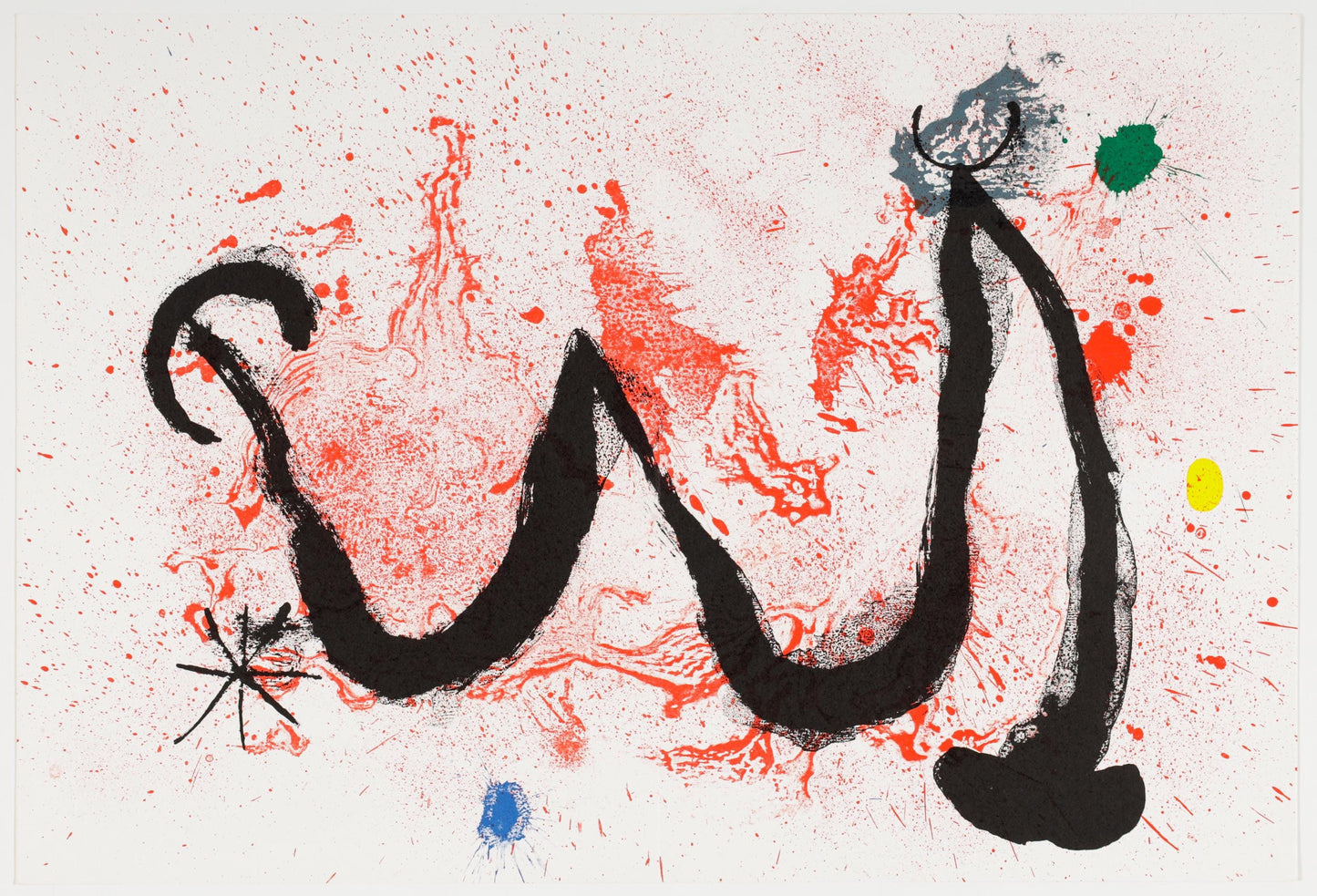 Joan Mir, Composition (Cramer 83; Mourlot 340-347), Derrire Le Miroir, Lithograph