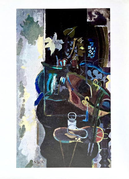 Georges Braque, Composition, Derrire Le Miroir, Lithograph