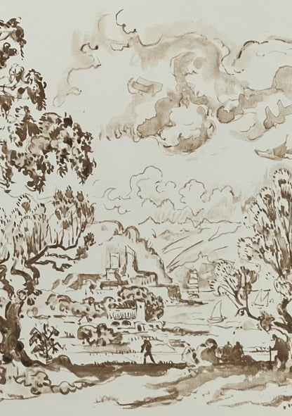 Paul Signac, Antibes. L'Eucalyptus, Signac Dessins, Lithograph