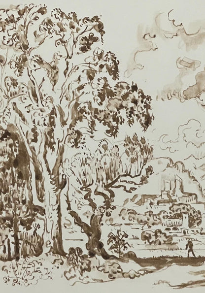 Paul Signac, Antibes. L'Eucalyptus, Signac Dessins, Lithograph