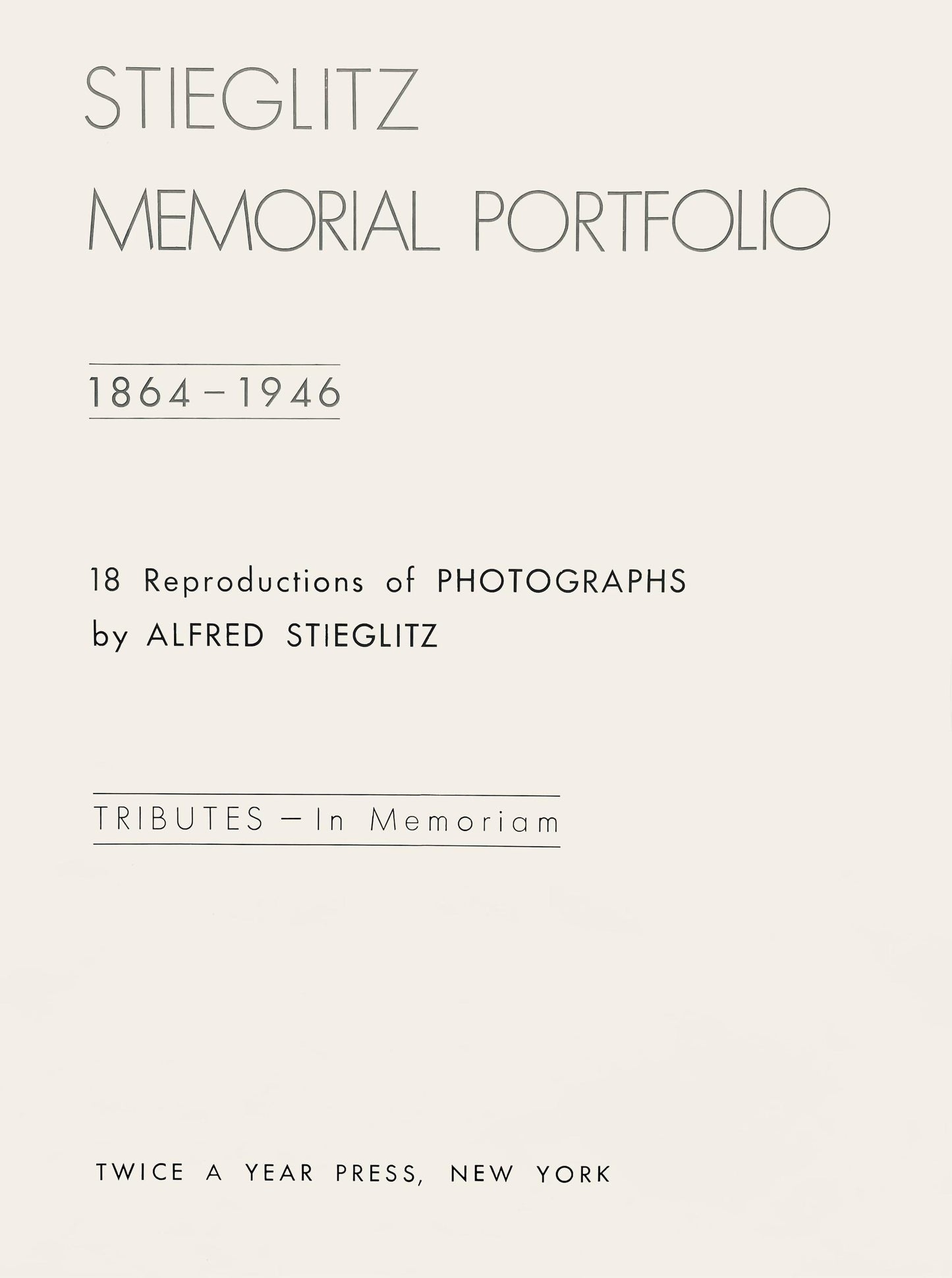 Alfred Stieglitz, Sky, Alfred Stieglitz Memorial Portfolio 1864-1946, Halftone Photograph