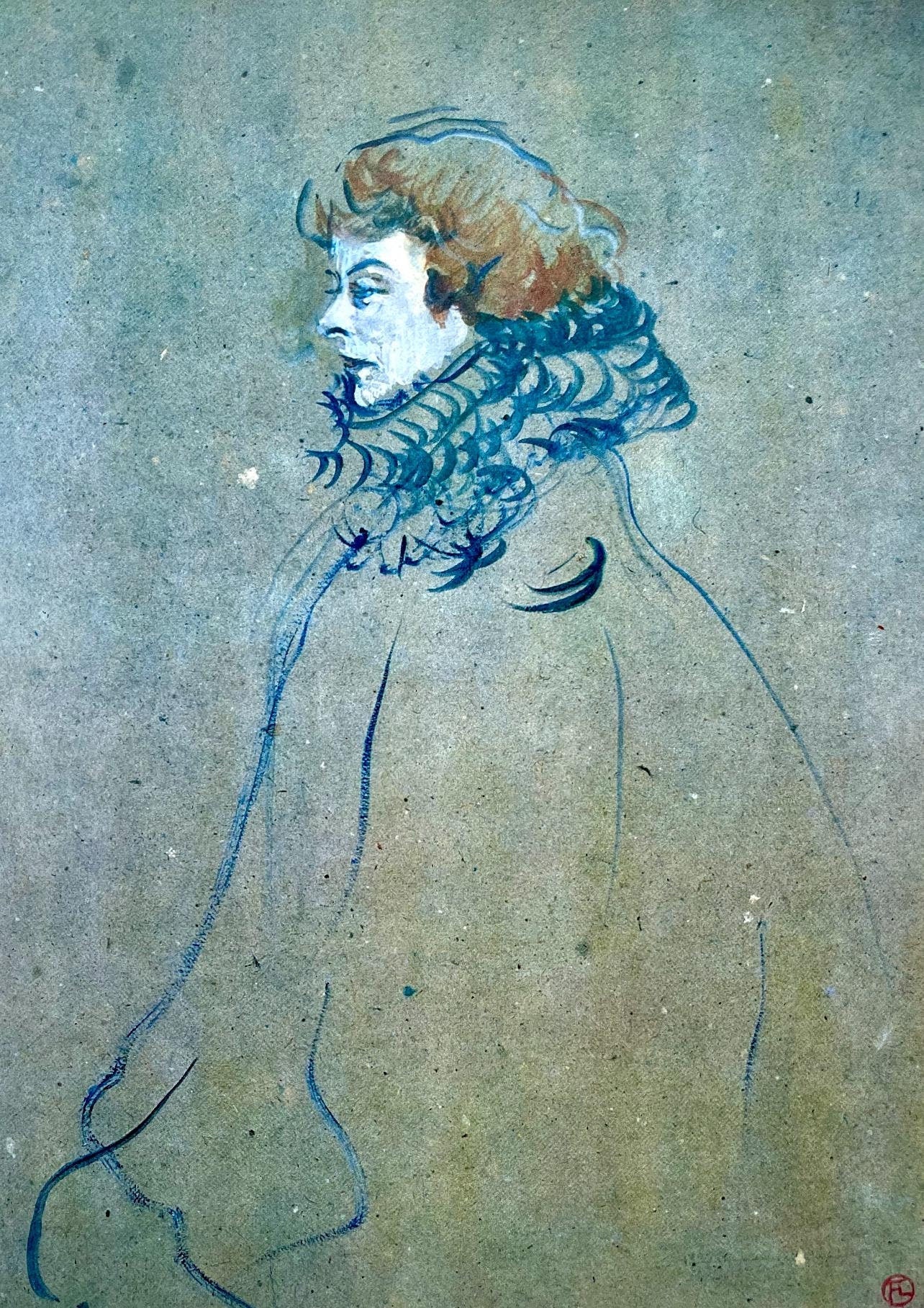 Henri De Toulouse-Lautrec, Composition, Derrire Le Miroir, Lithograph