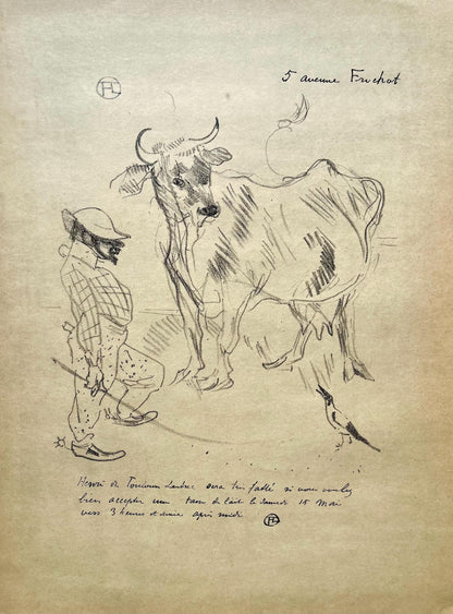 Henri De Toulouse-Lautrec, Composition, Derrire Le Miroir, Lithograph