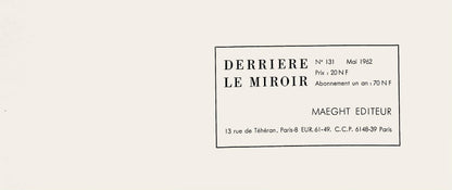 Pierre Tal-Coat, Composition, Derrire Le Miroir, Lithograph