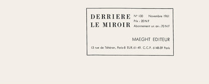 Raoul Ubac, Composition, Derrire Le Miroir, Lithograph