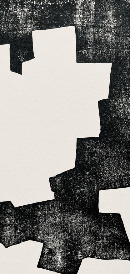 Eduardo Chillida, Composition, Derrire Le Miroir, Woodcut