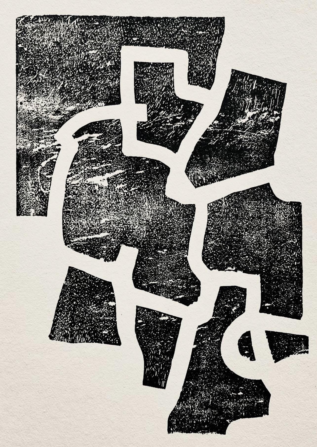 Eduardo Chillida, Composition, Derrire Le Miroir, Woodcut