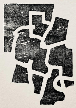 Eduardo Chillida, Composition, Derrire Le Miroir, Woodcut