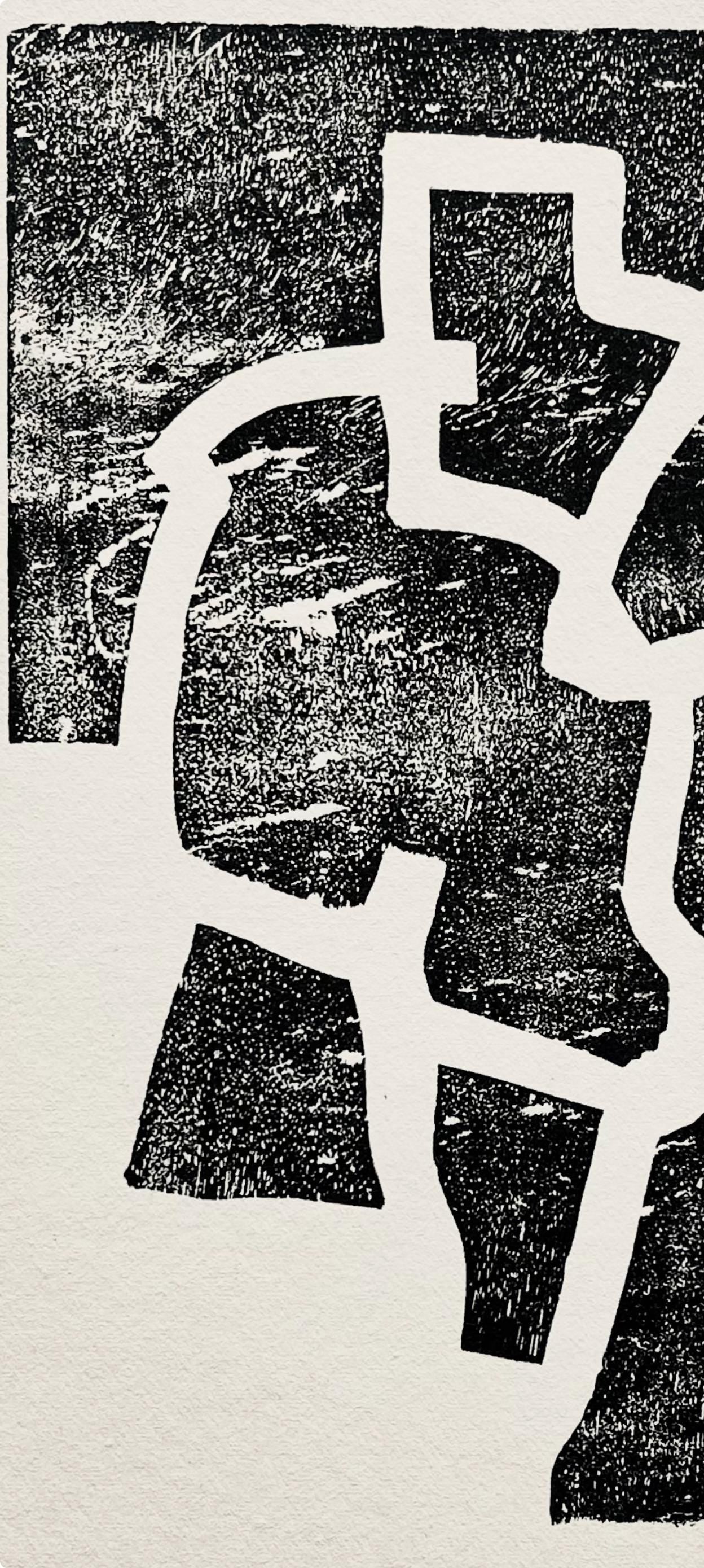 Eduardo Chillida, Composition, Derrire Le Miroir, Woodcut