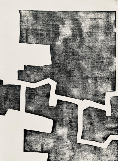 Eduardo Chillida, Composition, Derrire Le Miroir, Woodcut