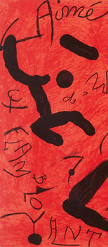 Joan Mir, Composition, Hommage Aim Et Marguerite Maeght, Derrire Le Miroir, Lithograph