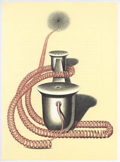 Konrad Klapheck, Composition, Hommage Aim Et Marguerite Maeght, Derrire Le Miroir, Lithograph