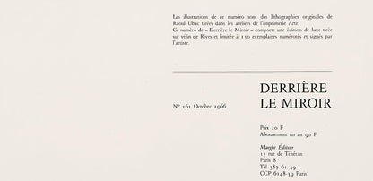 Raoul Ubac, Composition, Derrire Le Miroir, Lithograph