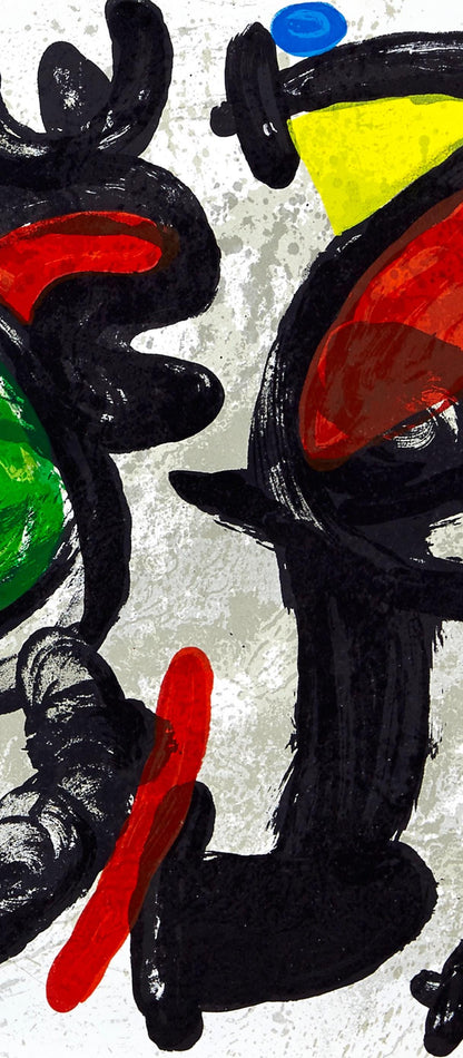 Joan Mir, Composition, Derrire Le Miroir, Lithograph