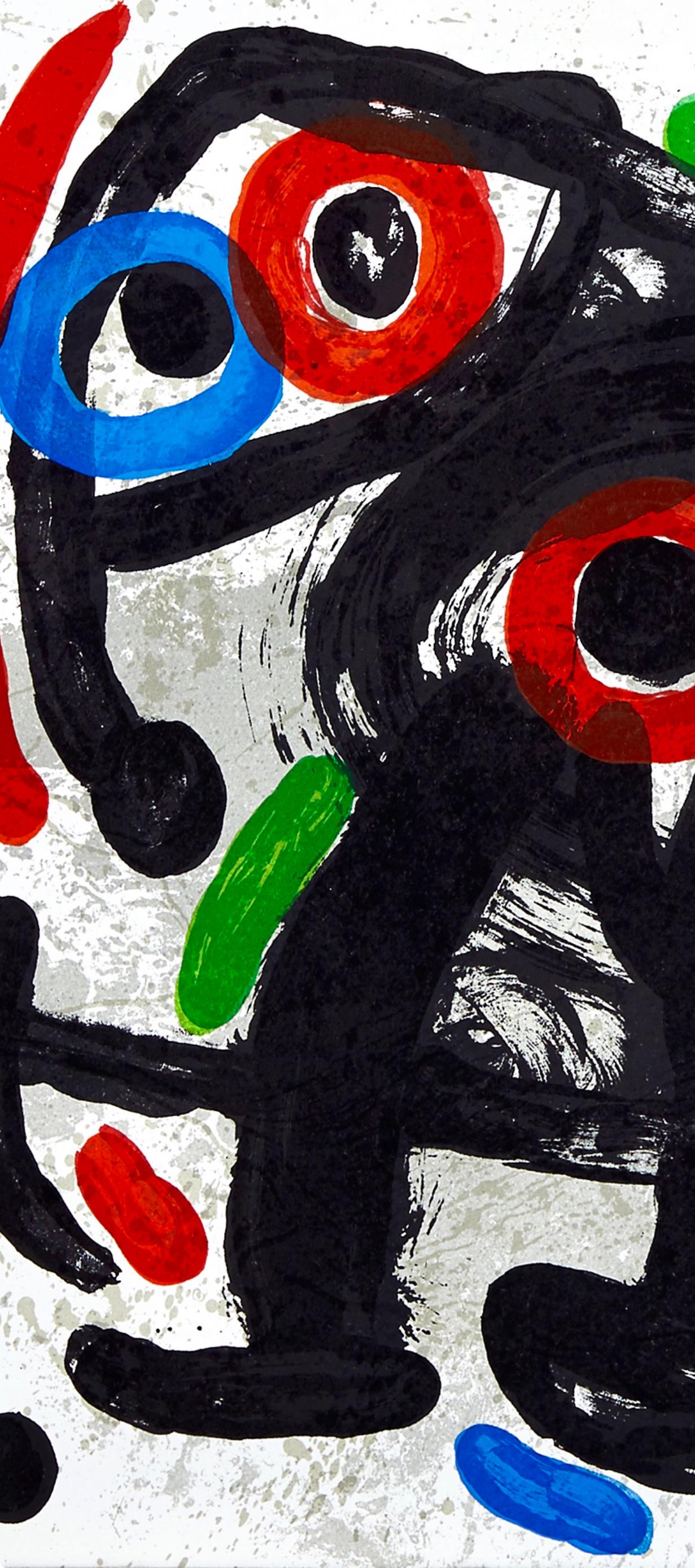 Joan Mir, Composition, Derrire Le Miroir, Lithograph