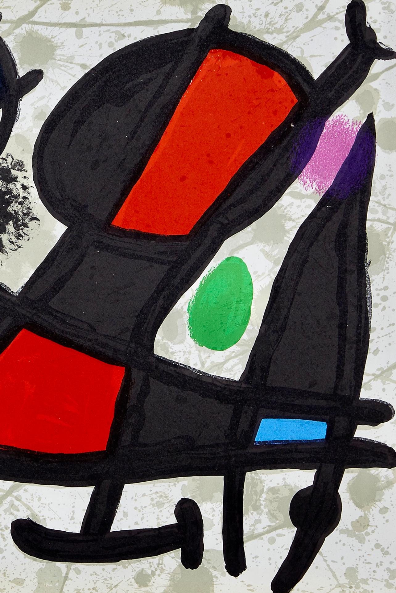 Joan Mir, Composition, Derrire Le Miroir, Lithograph