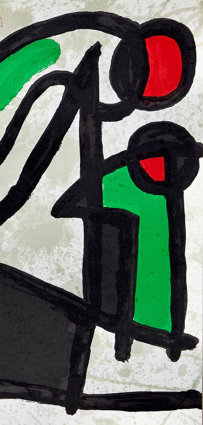 Joan Mir, Composition, Derrire Le Miroir, Lithograph