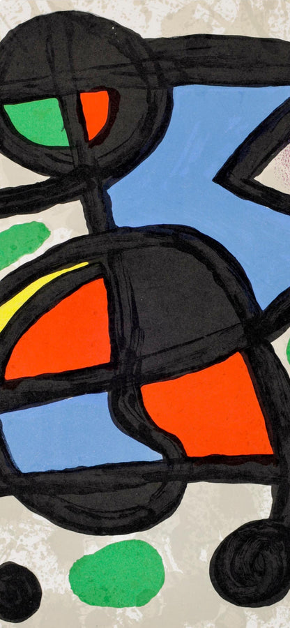 Joan Mir, Composition, Derrire Le Miroir, Lithograph