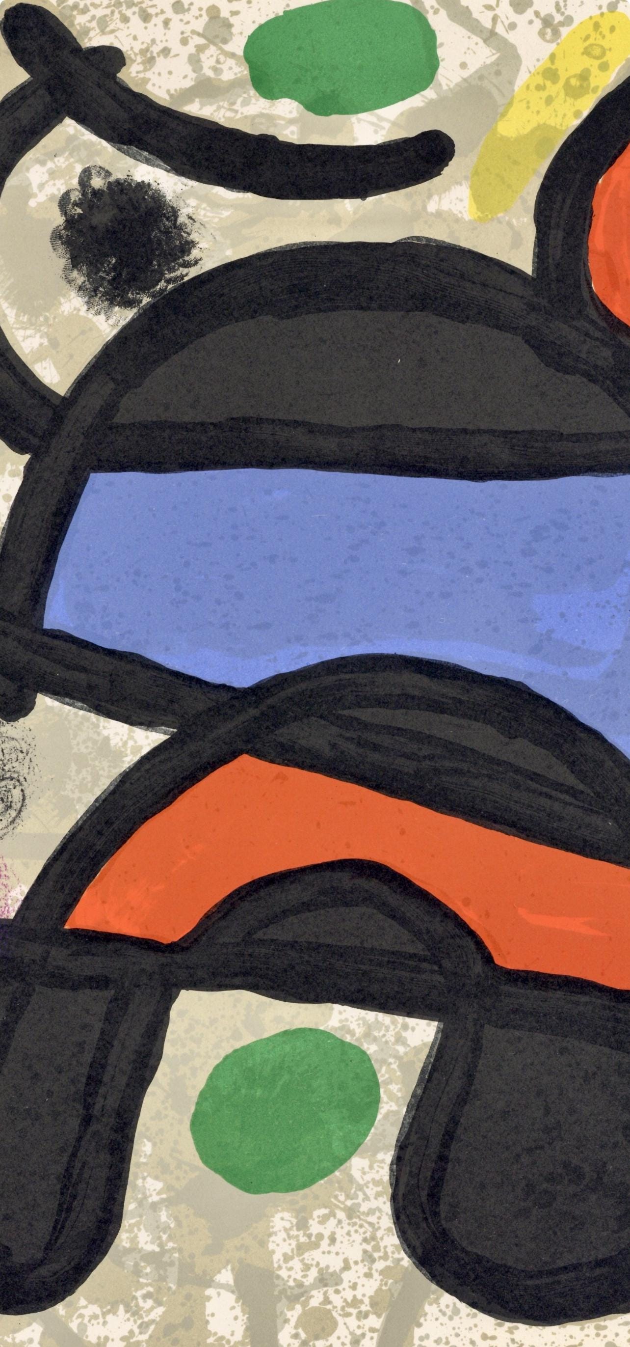 Joan Mir, Composition, Derrire Le Miroir, Lithograph