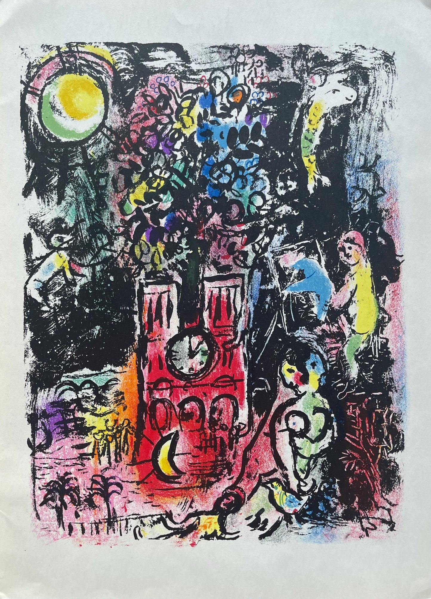 Marc Chagall, Composition (Mourlot 297; Cramer 40), Derrire Le Miroir, Lithograph