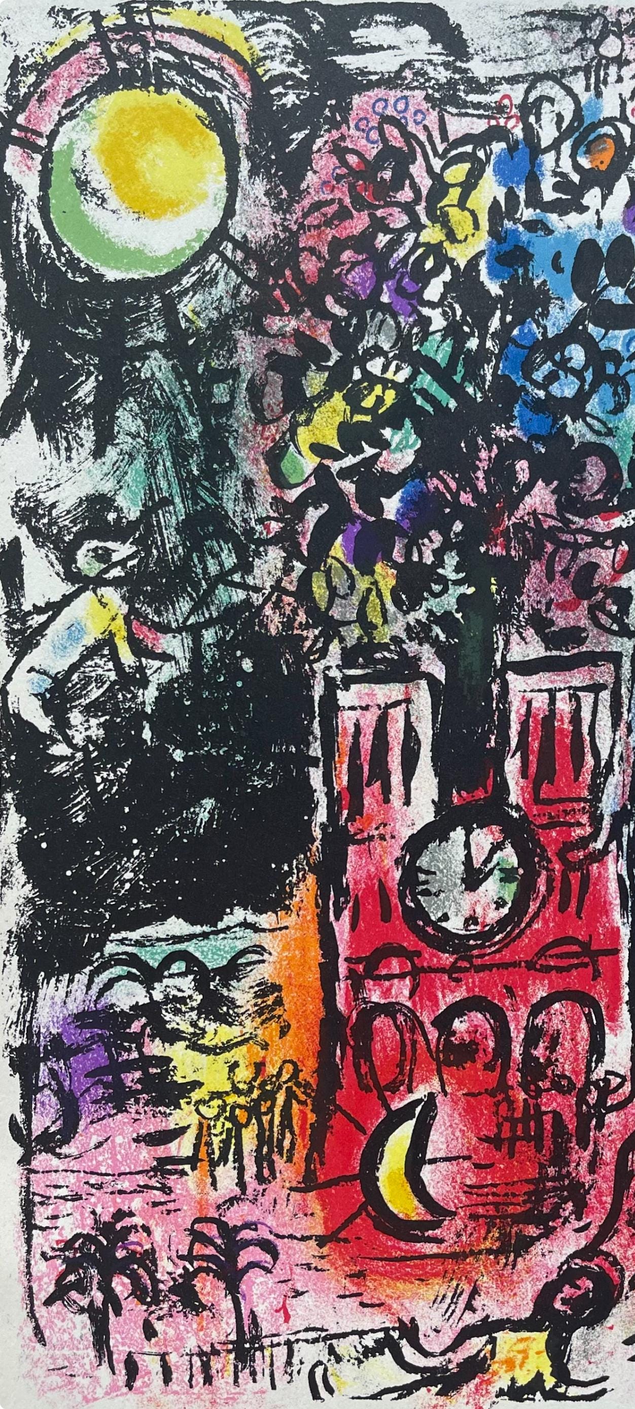 Marc Chagall, Composition (Mourlot 297; Cramer 40), Derrire Le Miroir, Lithograph