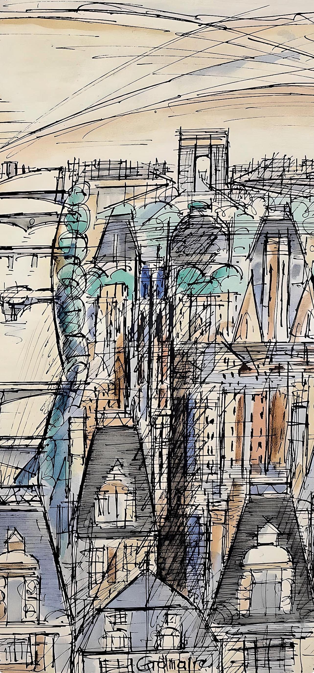 Marcel Gromaire, Composition, Loge De Gromaire, Lithograph