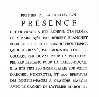 Albert Marquet, Composition, Prsence De Marquet, Lithograph