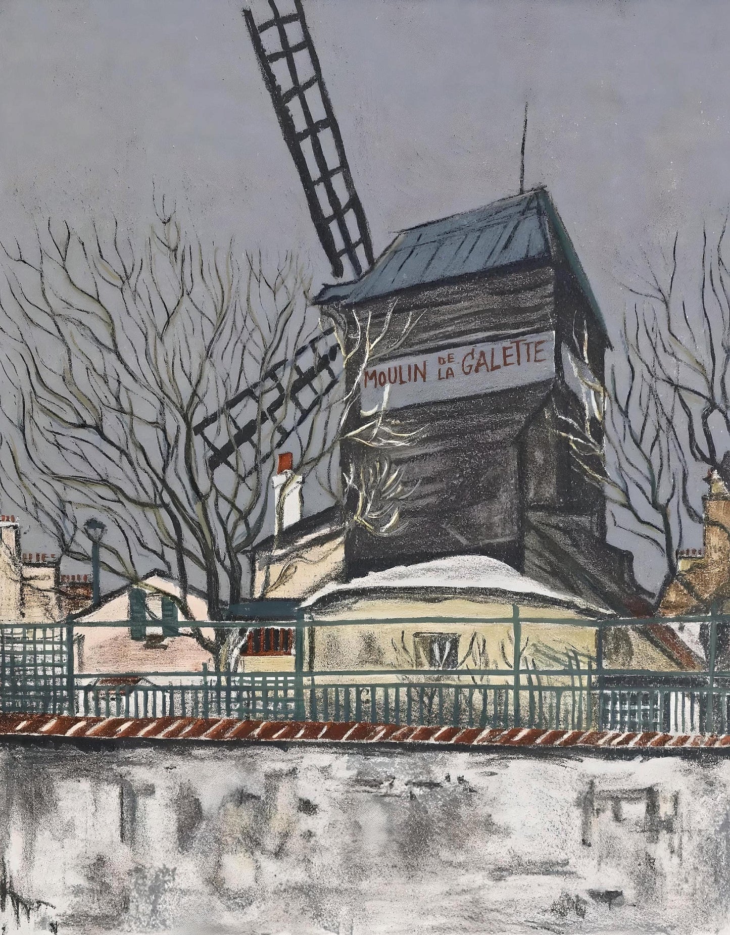 Maurice Utrillo, Composition, Loge De Maurice Utrillo, Lithograph