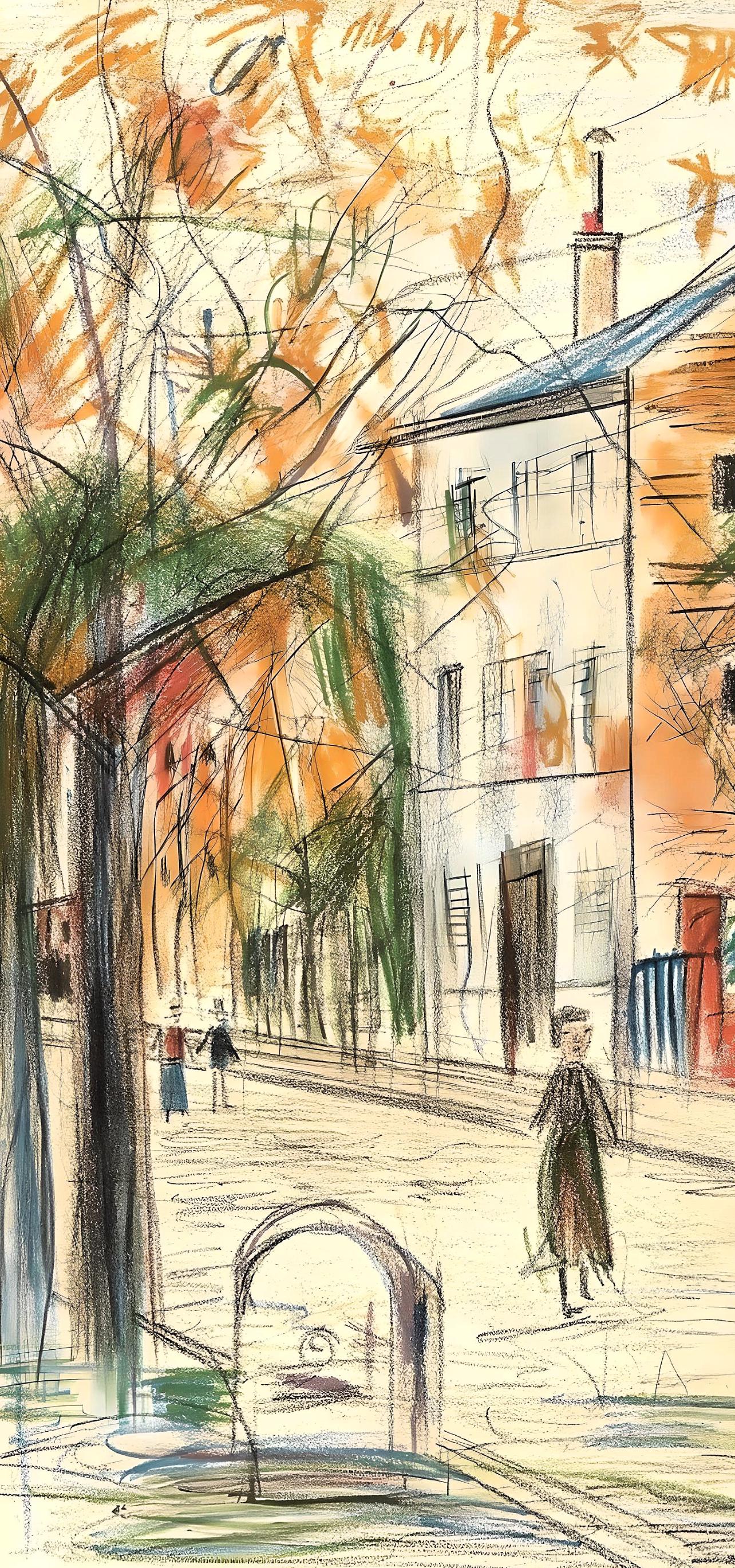 Maurice Utrillo, Composition, Loge De Maurice Utrillo, Lithograph