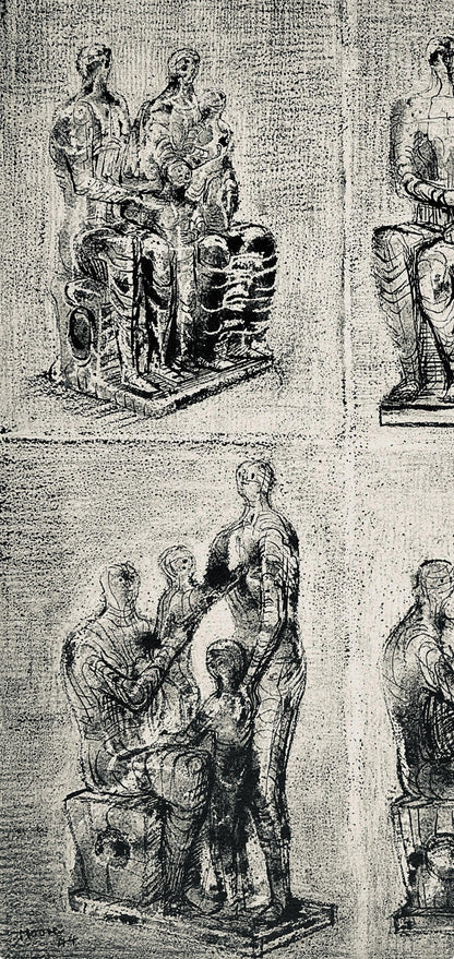 Henry Moore, Family Groups, The Drawings Of Henry Moore, Lithograph