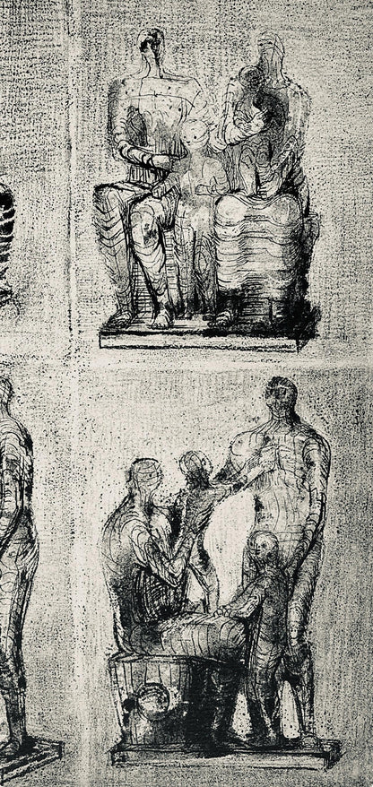 Henry Moore, Family Groups, The Drawings Of Henry Moore, Lithograph