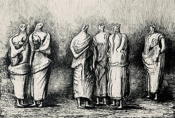 Henry Moore, Group Of Draped Standing Figures, The Drawings Of Henry Moore, Lithograph