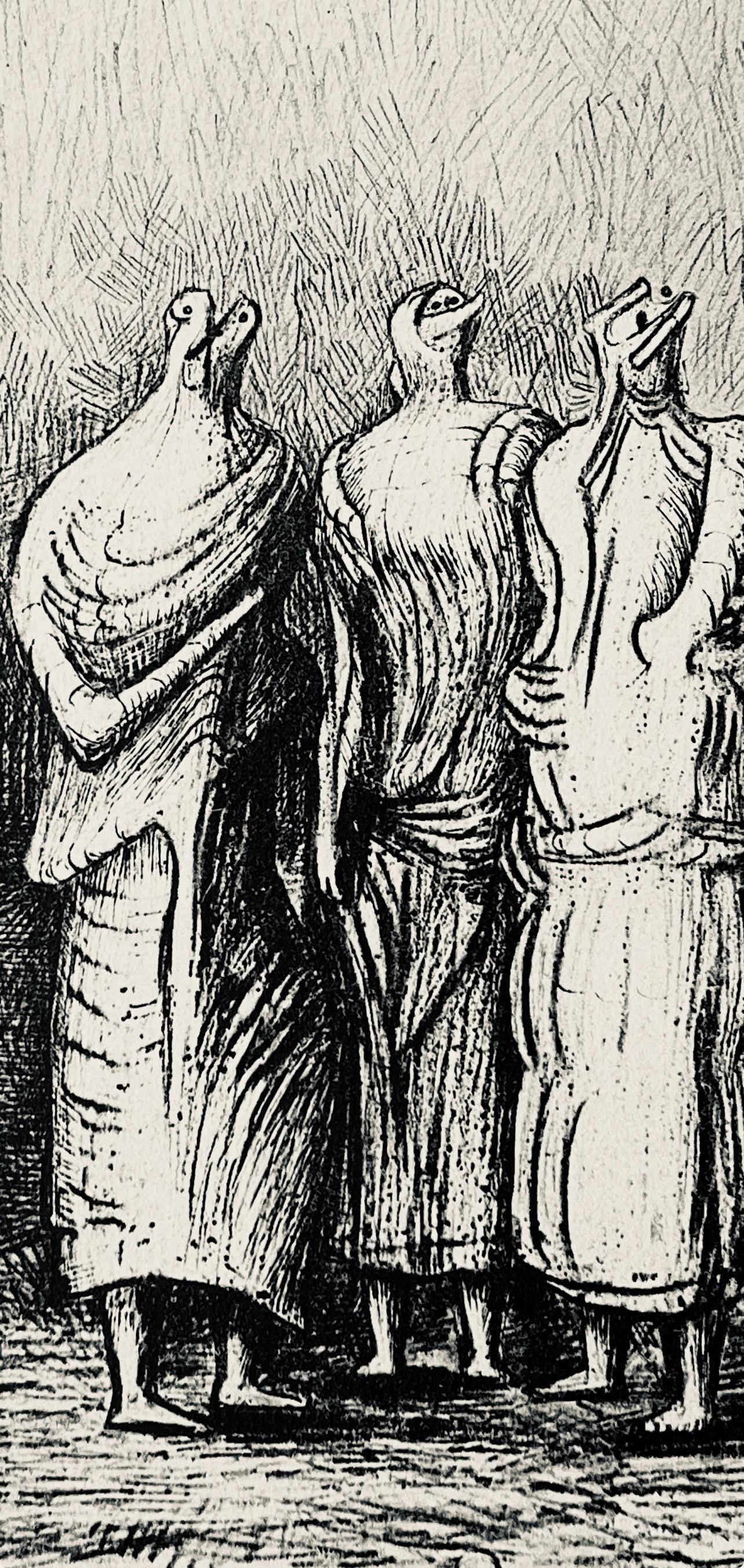 Henry Moore, Group Of Draped Standing Figures, The Drawings Of Henry Moore, Lithograph