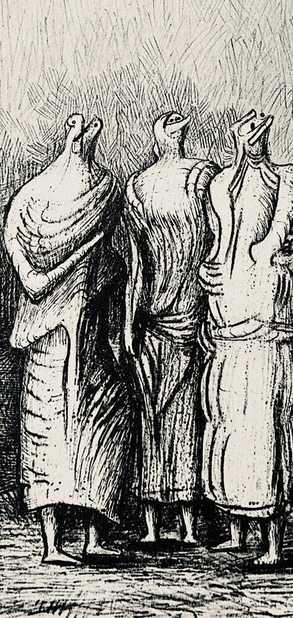 Henry Moore, Group Of Draped Standing Figures, The Drawings Of Henry Moore, Lithograph